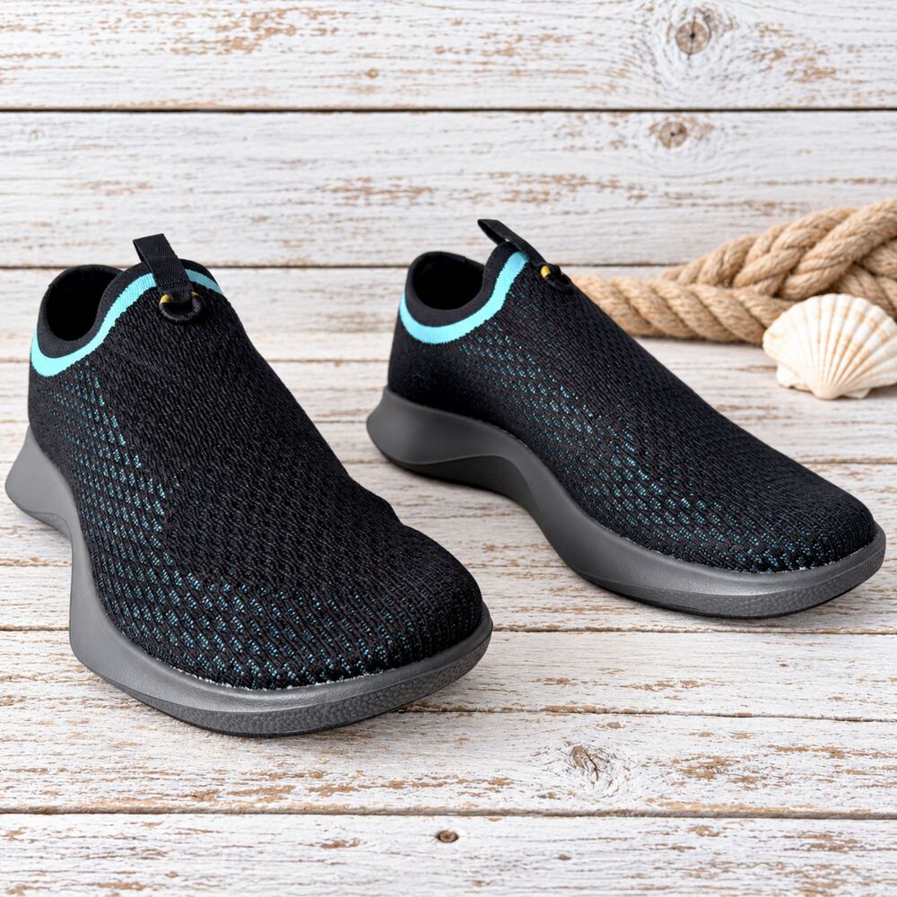 Allbirds Tree Dasher Relay Black Teal Slip-On Sneakers Men's 8 NIB #1306